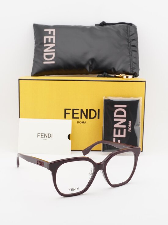 Fendi FE50087F 081 Square Eyeglasses 54mm - Violet main image 6